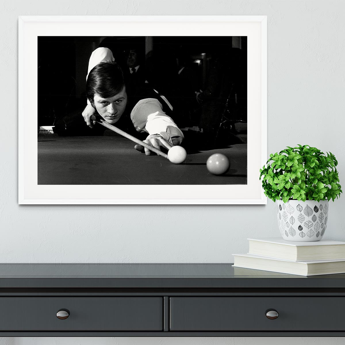 Alex Hurricane Higgins 1972 Framed Print - Canvas Art Rocks - 5