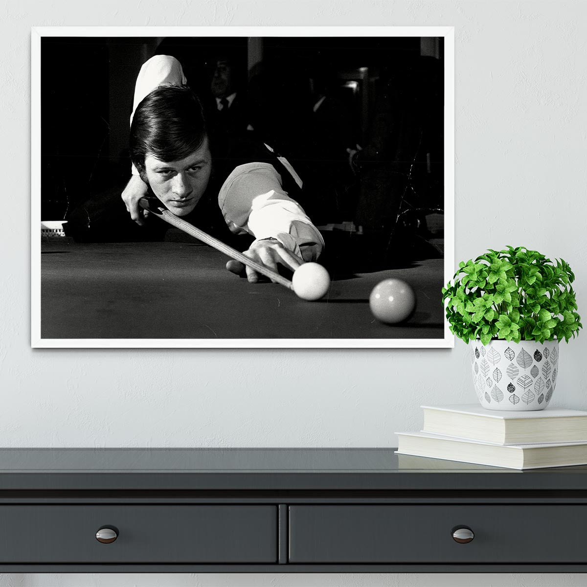 Alex Hurricane Higgins 1972 Framed Print - Canvas Art Rocks -6