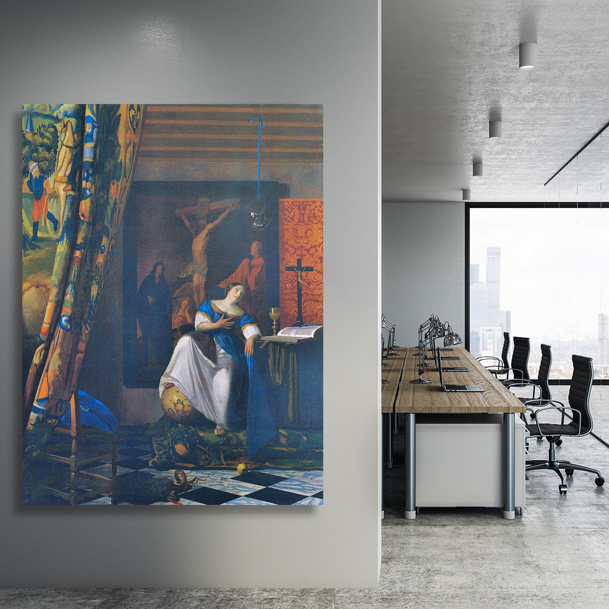 Allegory of Faith by Vermeer Canvas Print or Poster - Canvas Art Rocks - 3