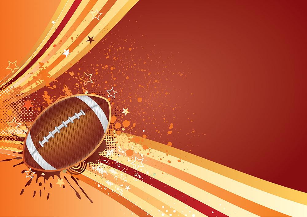 American football sport design Wall Mural Wallpaper - Canvas Art Rocks - 1