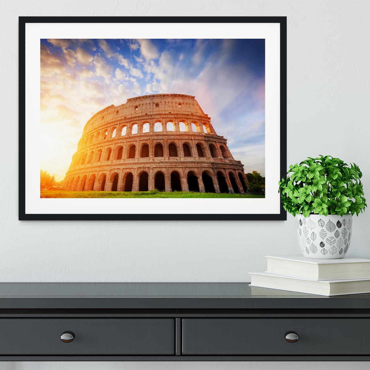 Amphitheatre in sunrise light Framed Print - Canvas Art Rocks - 1