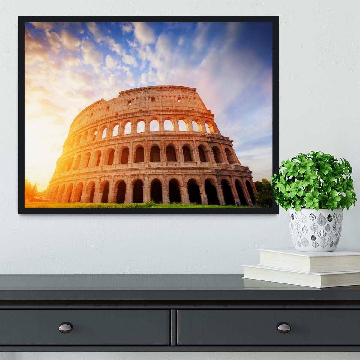 Amphitheatre in sunrise light Framed Print - Canvas Art Rocks - 2
