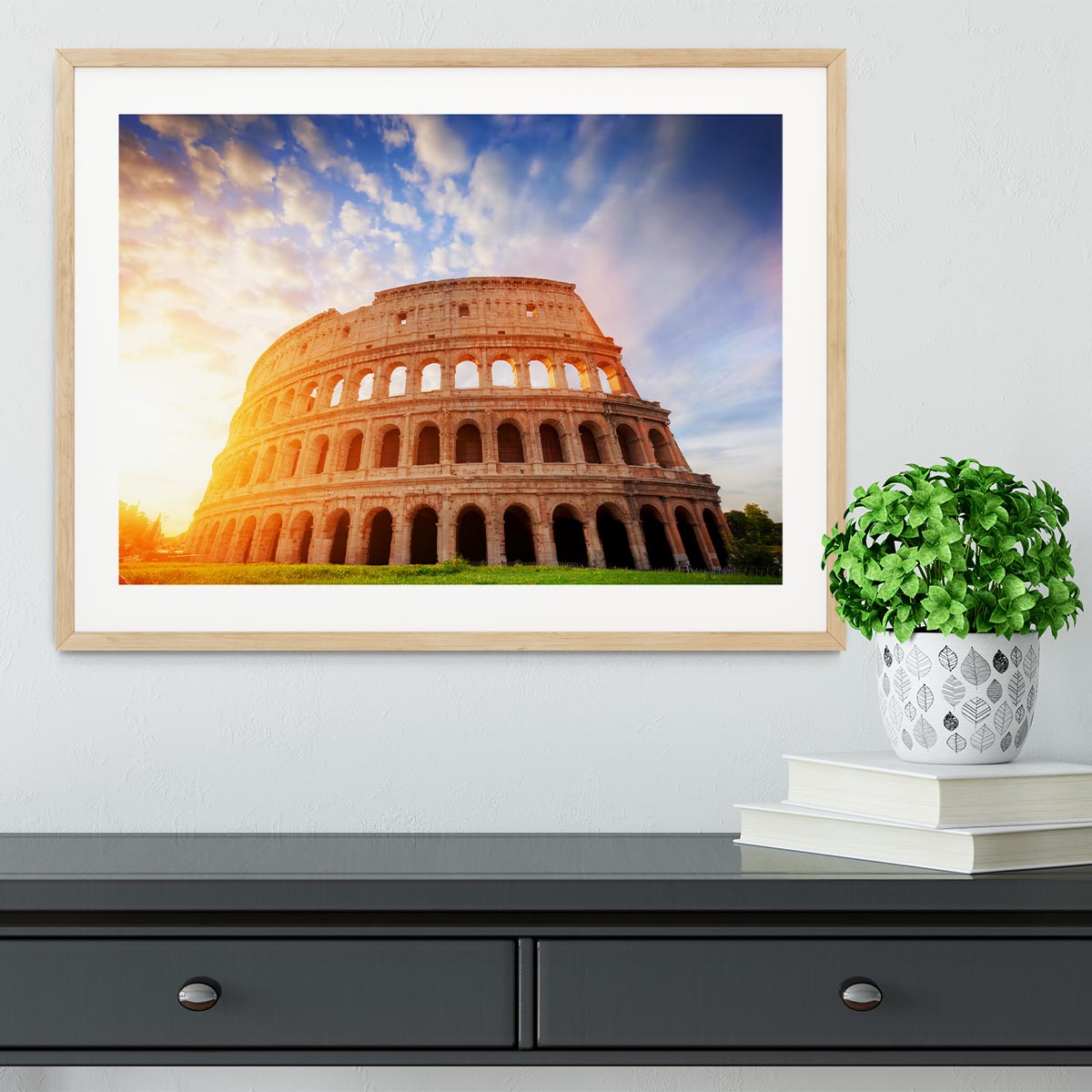 Amphitheatre in sunrise light Framed Print - Canvas Art Rocks - 3
