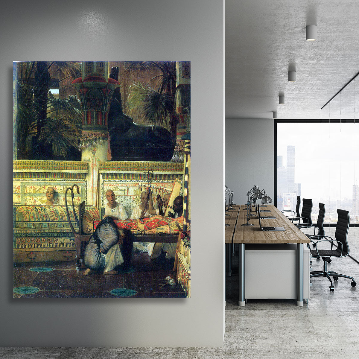 An Egyptian widow at the time of Diocletian detail by Alma Tadema Canvas Print or Poster - Canvas Art Rocks - 3