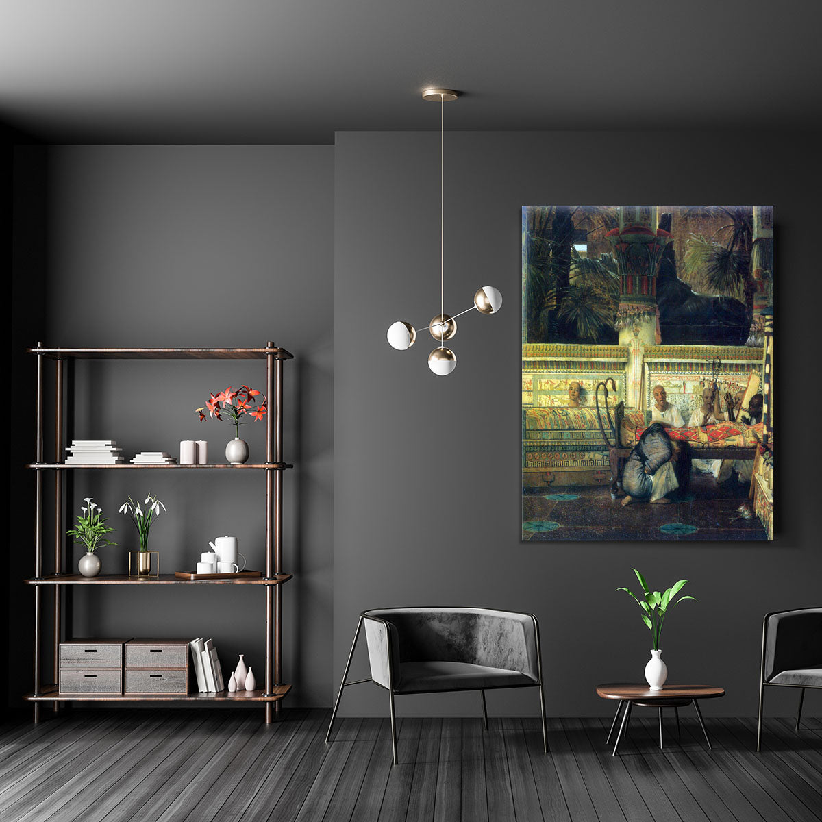 An Egyptian widow at the time of Diocletian detail by Alma Tadema Canvas Print or Poster - Canvas Art Rocks - 5