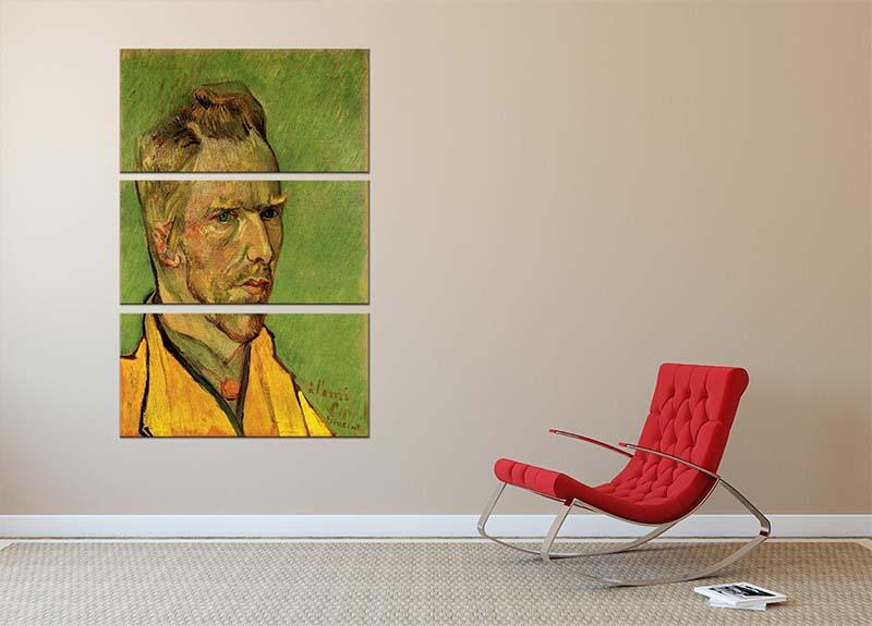 Another Self-Portrait by Van Gogh 3 Split Panel Canvas Print - Canvas Art Rocks - 2