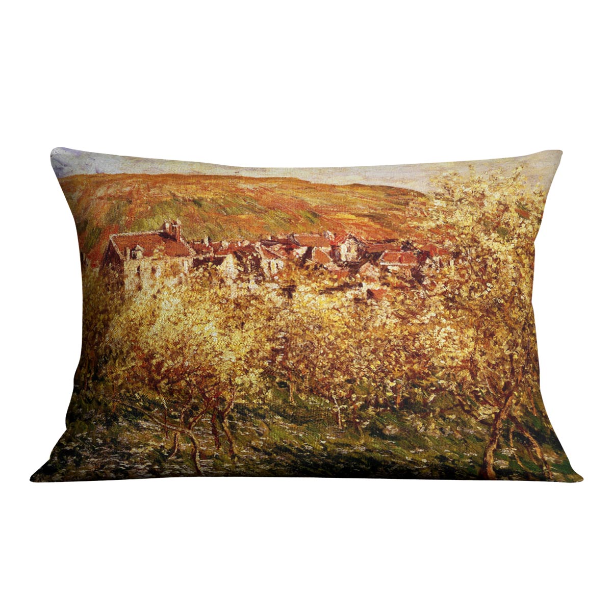 Apple Trees In Blossom by Monet Cushion