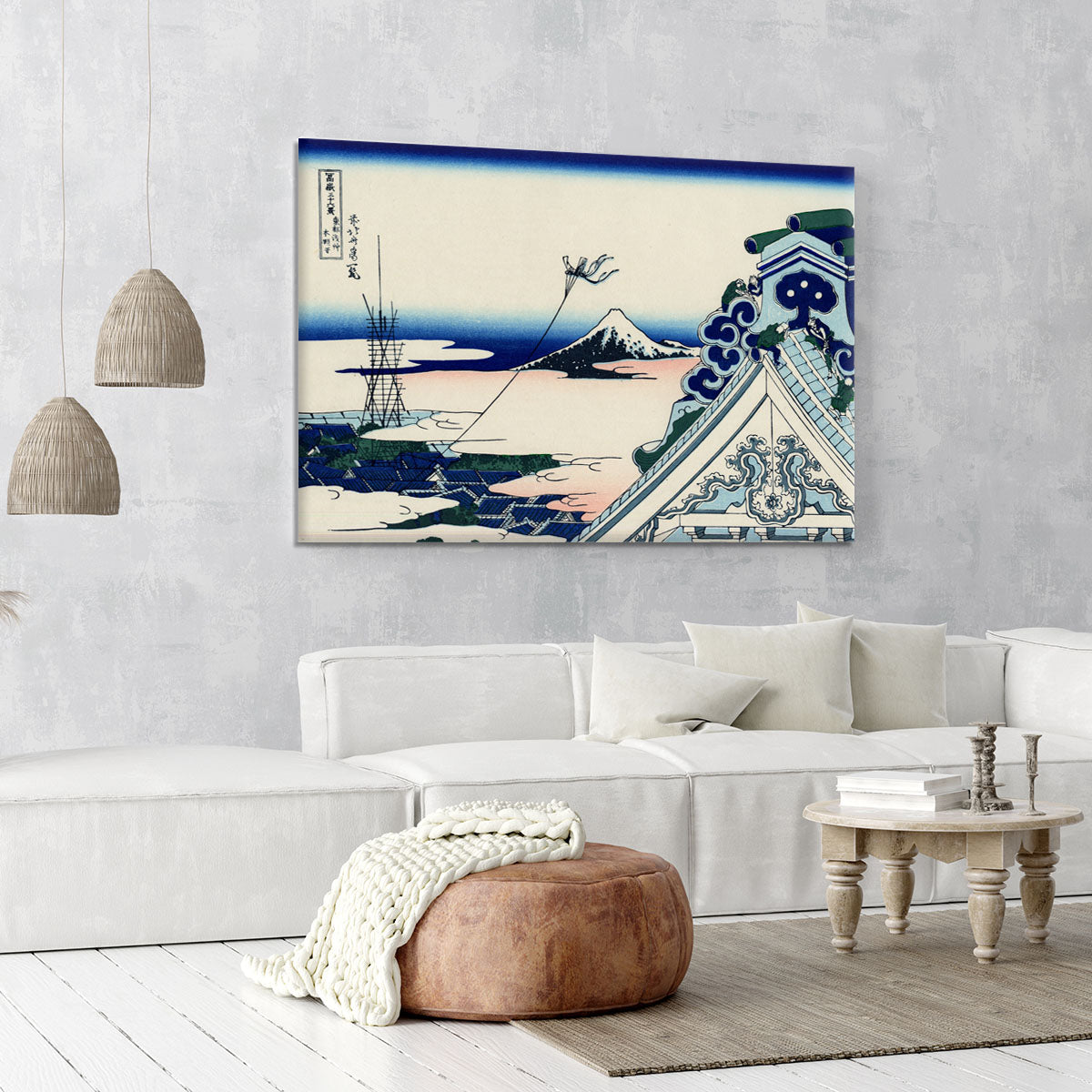 Asakusa Honganji temple by Hokusai Canvas Print or Poster - Canvas Art Rocks - 6