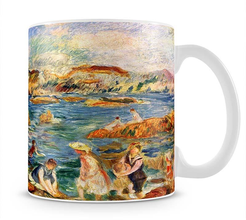 At the beach of Guernesey by Renoir Mug - Canvas Art Rocks - 1