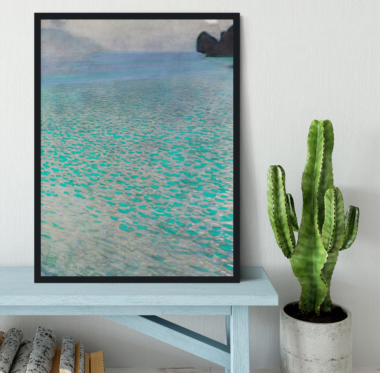 Attersee by Klimt Framed Print - Canvas Art Rocks - 2