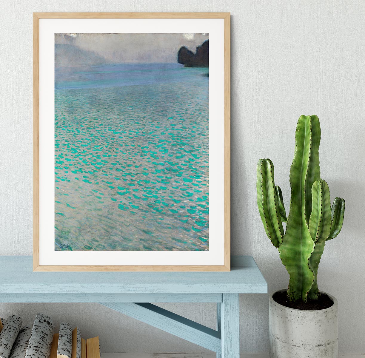 Attersee by Klimt Framed Print - Canvas Art Rocks - 3