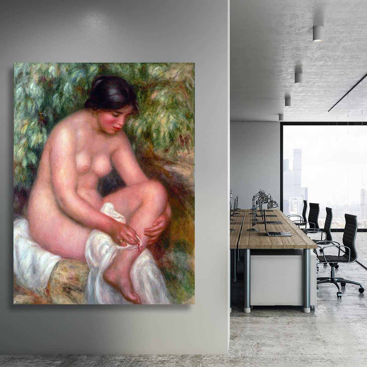 August Renoir Bathing by Renoir Canvas Print or Poster - Canvas Art Rocks - 3