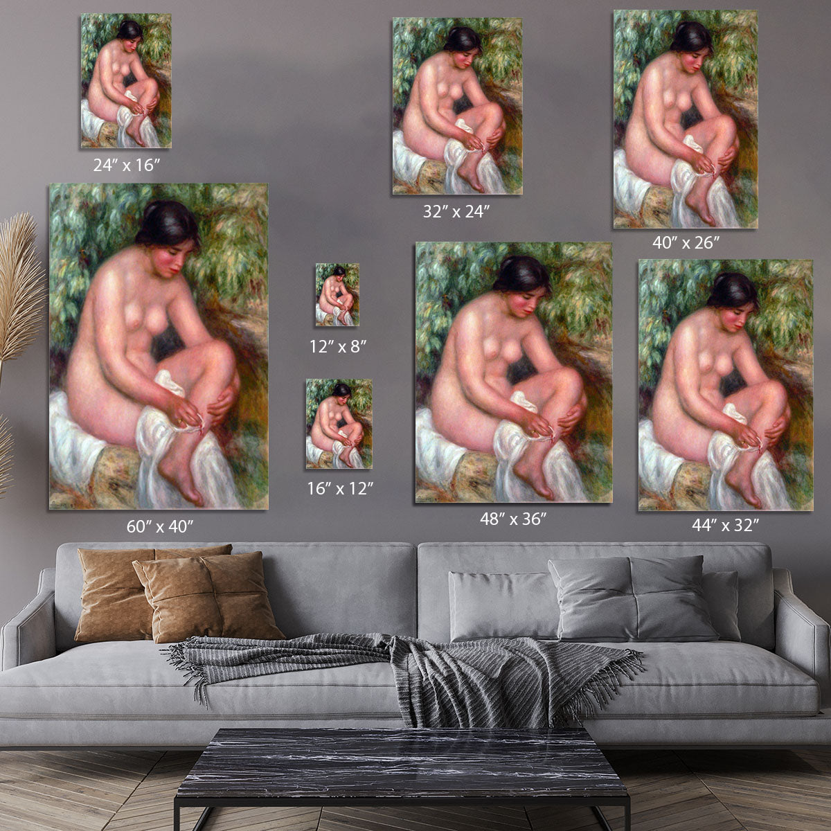 August Renoir Bathing by Renoir Canvas Print or Poster - Canvas Art Rocks - 7