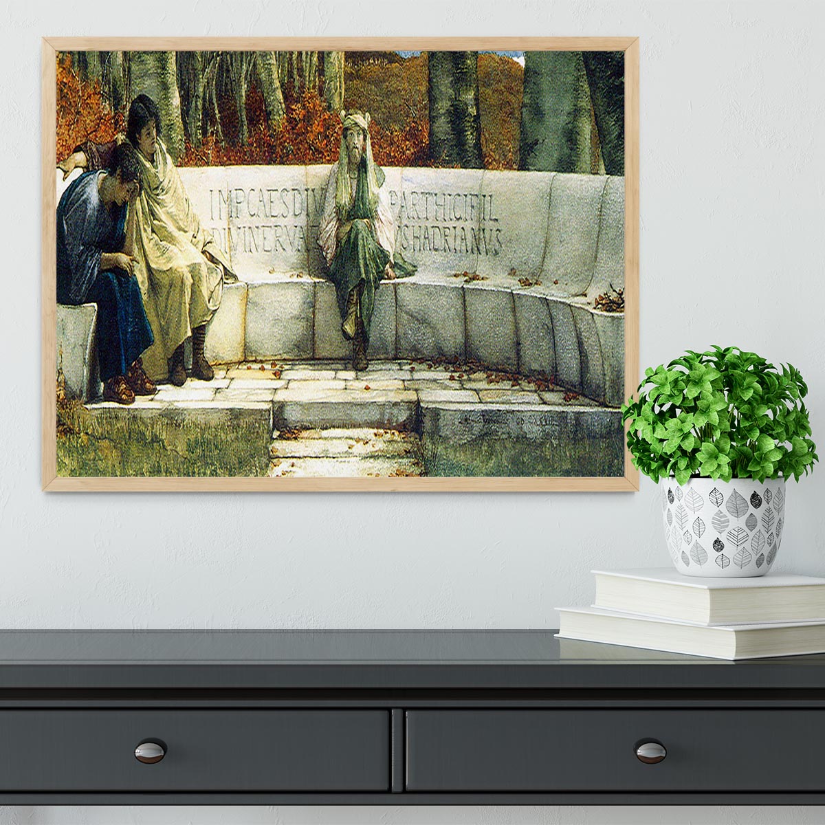 Autumn detail by Alma Tadema Framed Print - Canvas Art Rocks - 4