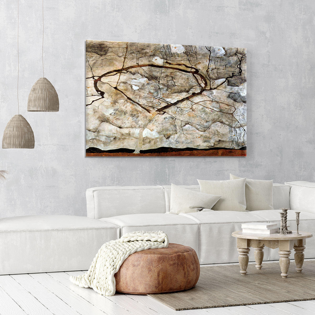 Autumn tree in the wind Egon Schiele Canvas Print or Poster - Canvas Art Rocks - 6