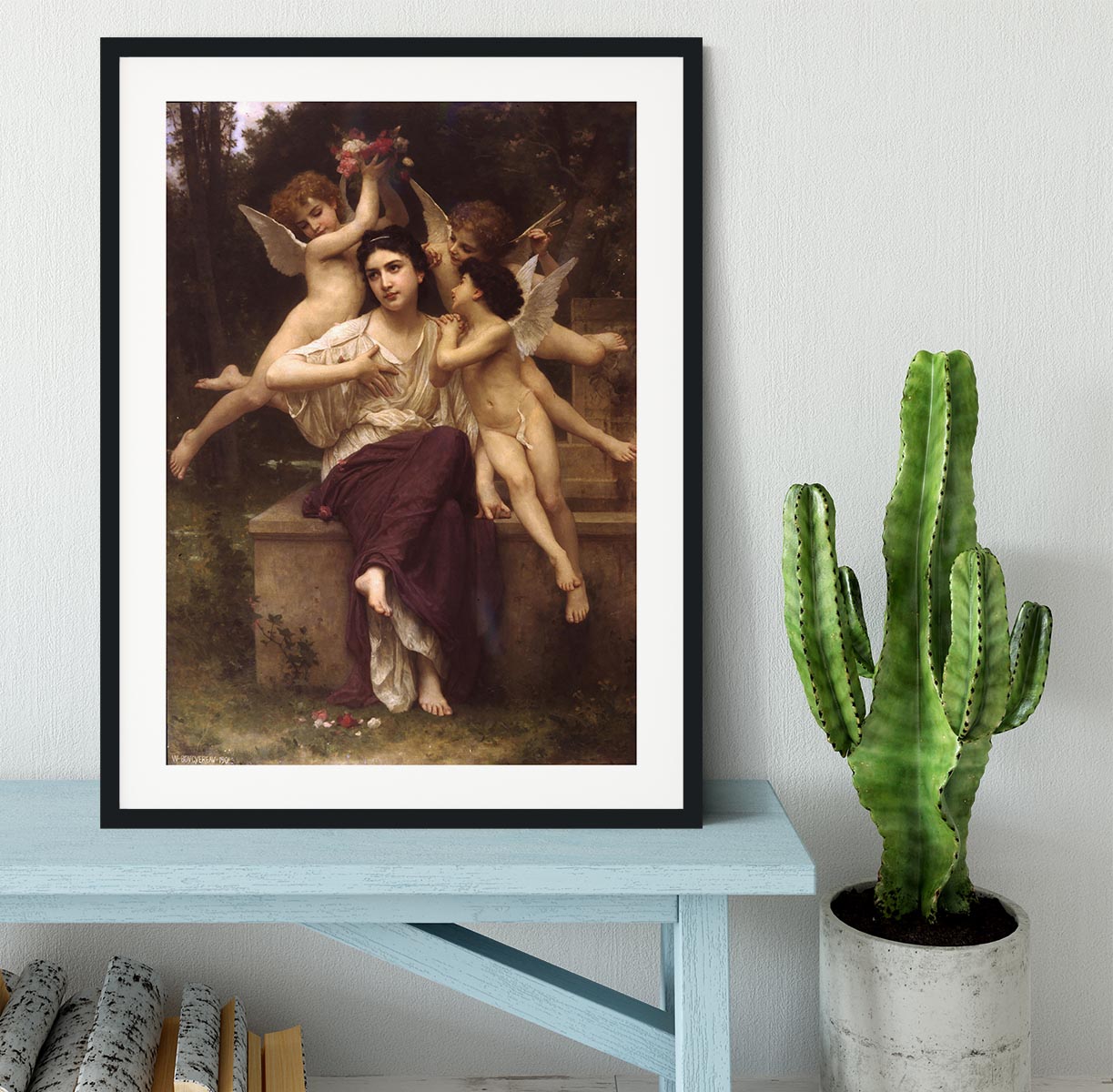Ave de printemps By Bouguereau Framed Print - Canvas Art Rocks - 1