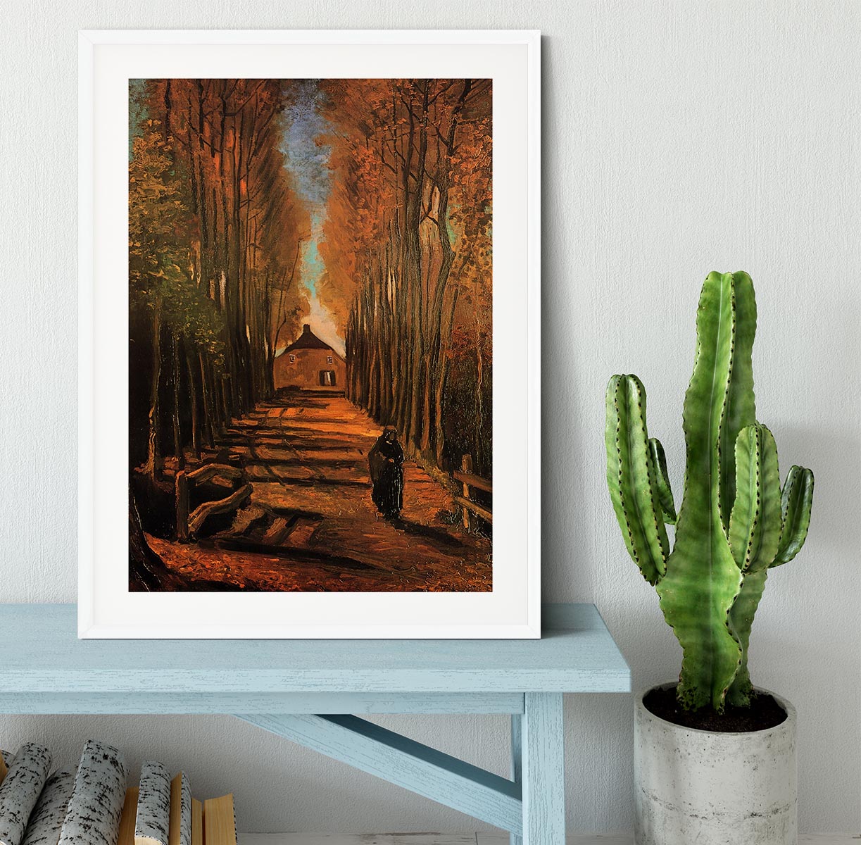 Avenue of Poplars in Autumn by Van Gogh Framed Print - Canvas Art Rocks - 5