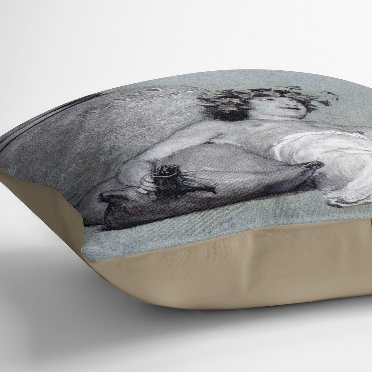 Bacchus and Silenus by Alma Tadema Cushion - Canvas Art Rocks - 2