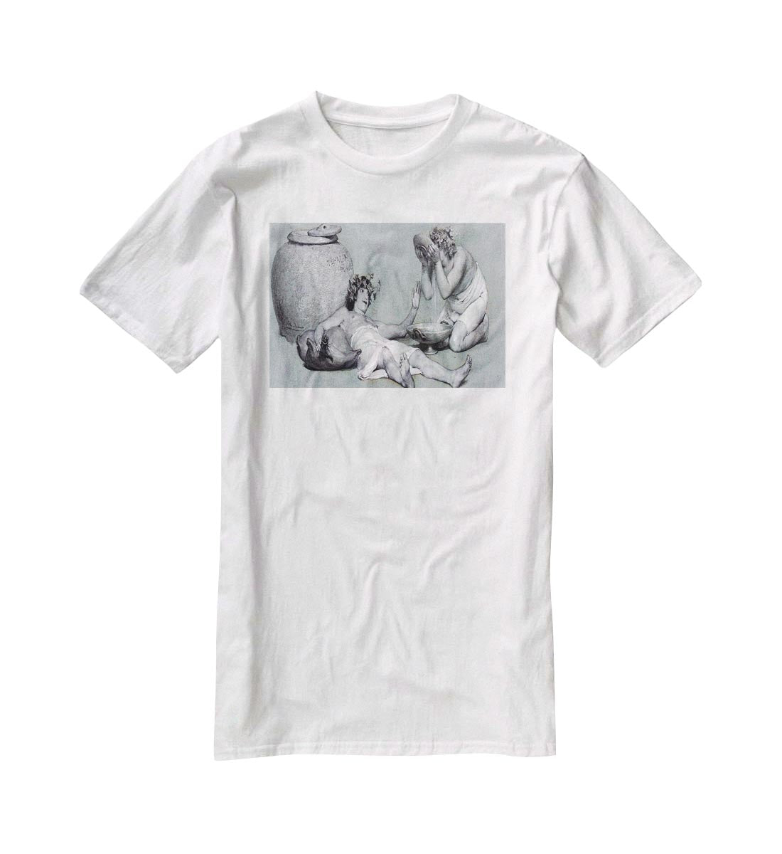 Bacchus and Silenus by Alma Tadema T-Shirt - Canvas Art Rocks - 5