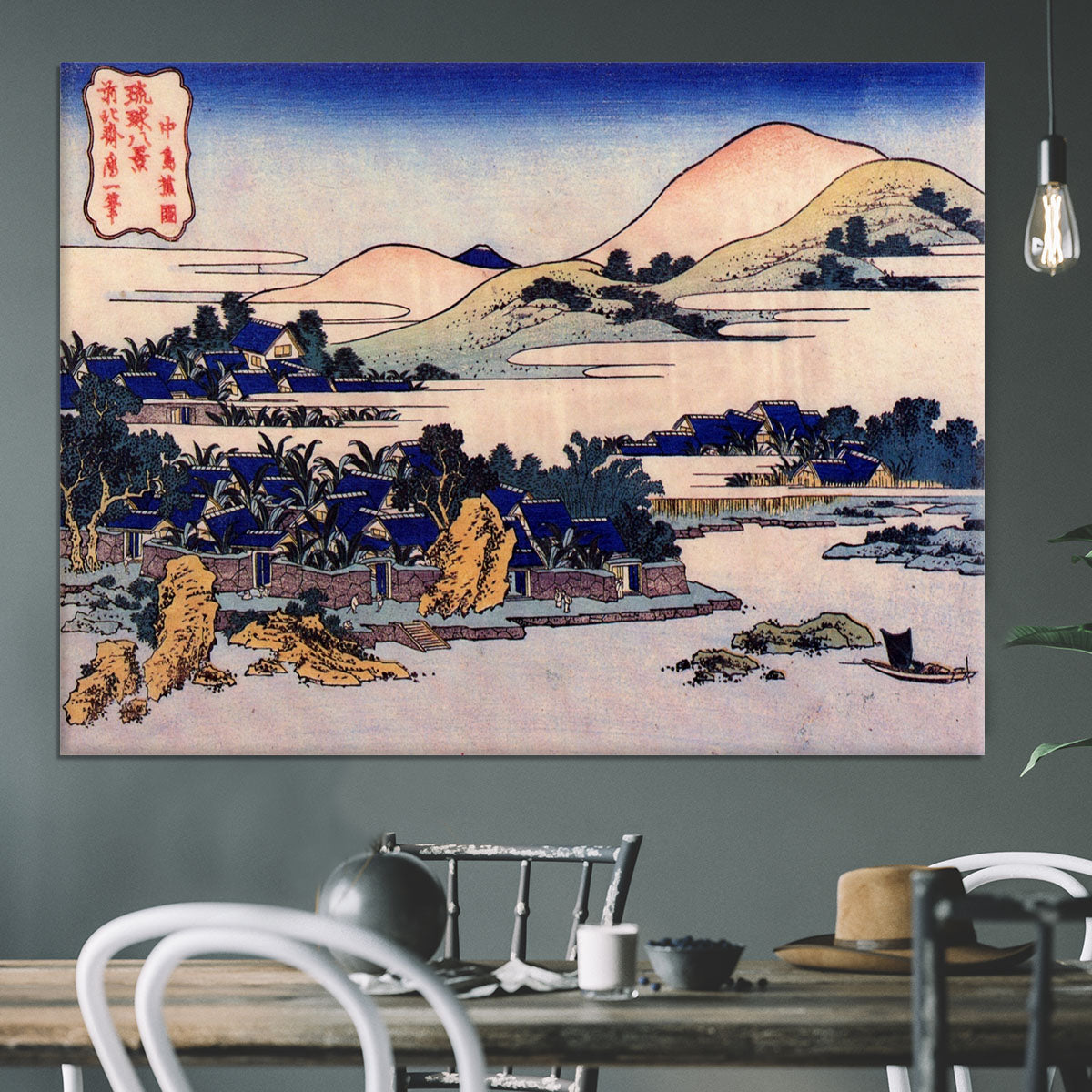 Banana plantation at Chuto by Hokusai Canvas Print or Poster - Canvas Art Rocks - 3