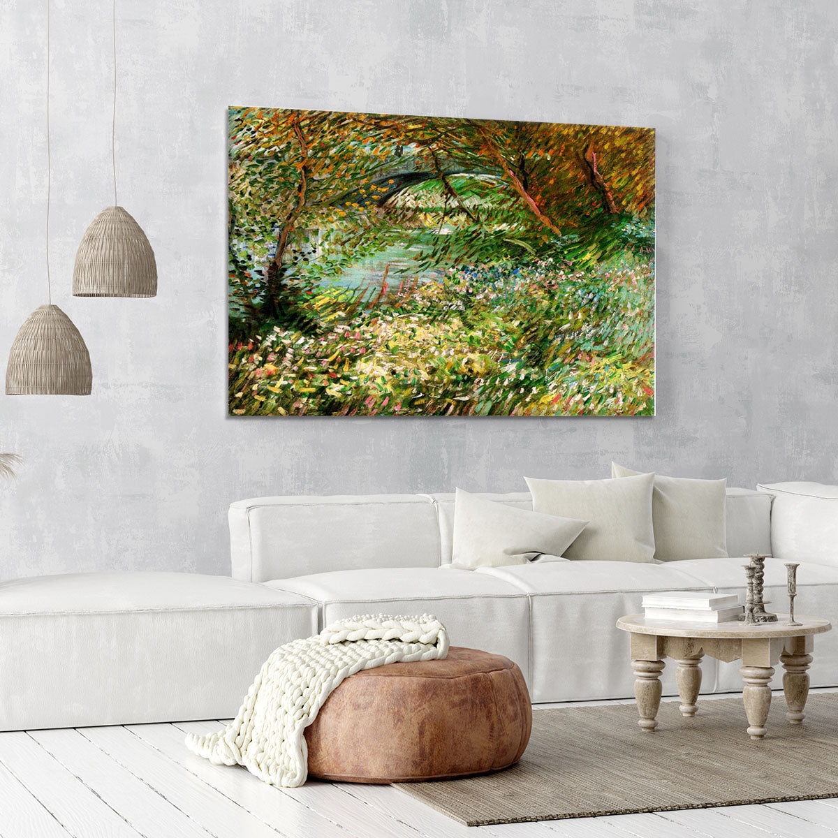 Banks of the Seine with Pont de Clichy in the Spring by Van Gogh Canvas Print or Poster - Canvas Art Rocks - 6