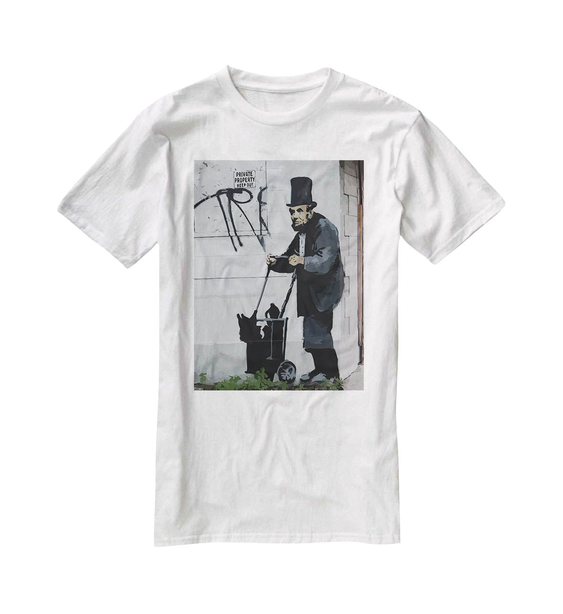 Banksy Abraham Lincoln T-Shirt - Canvas Art Rocks - 5