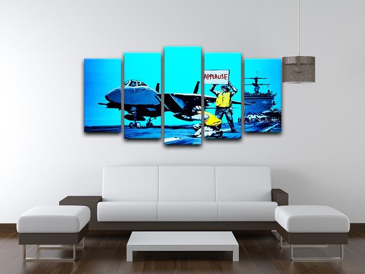 Banksy Aircraft Carrier Applause 5 Split Panel Canvas - Canvas Art Rocks - 3