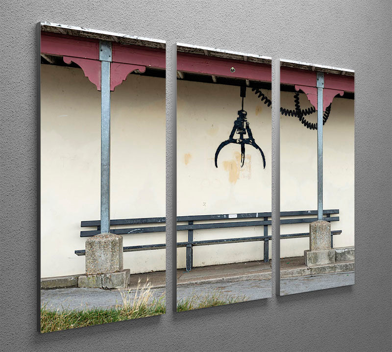 Banksy Amusement Arcade Crane 3 Split Panel Canvas Print - Canvas Art Rocks - 2