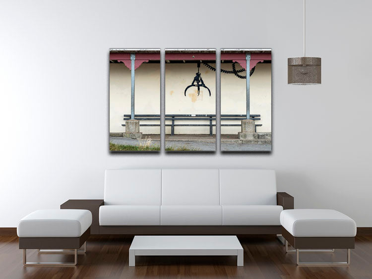 Banksy Amusement Arcade Crane 3 Split Panel Canvas Print - Canvas Art Rocks - 3
