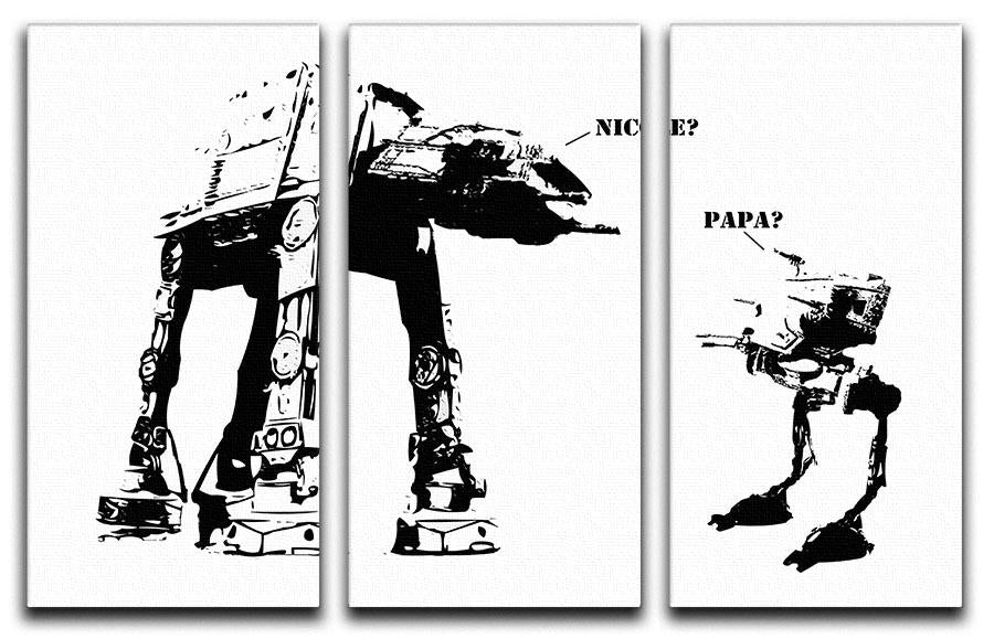 Banksy Atat 3 Split Panel Canvas Print - Canvas Art Rocks - 4