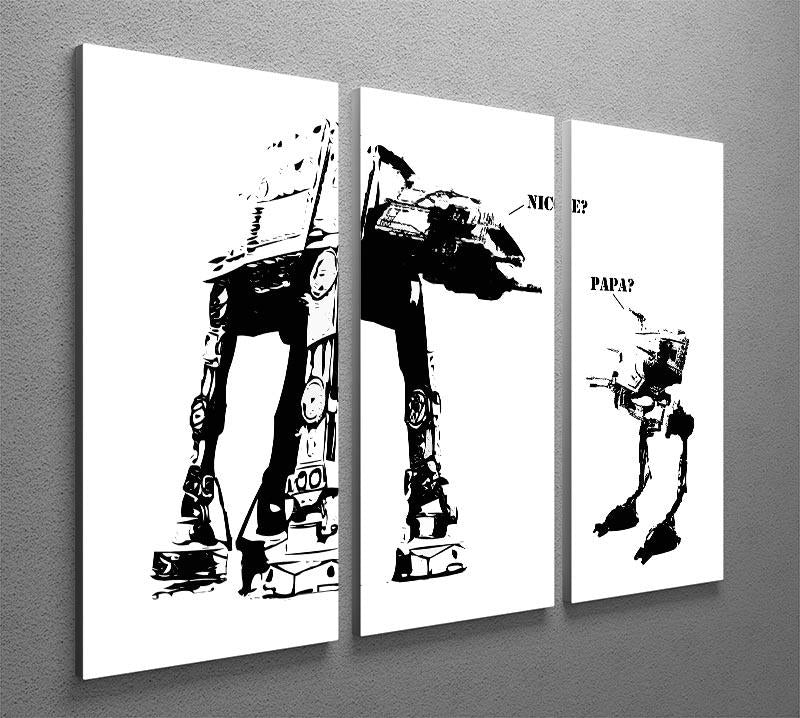 Banksy Atat 3 Split Panel Canvas Print - Canvas Art Rocks - 4