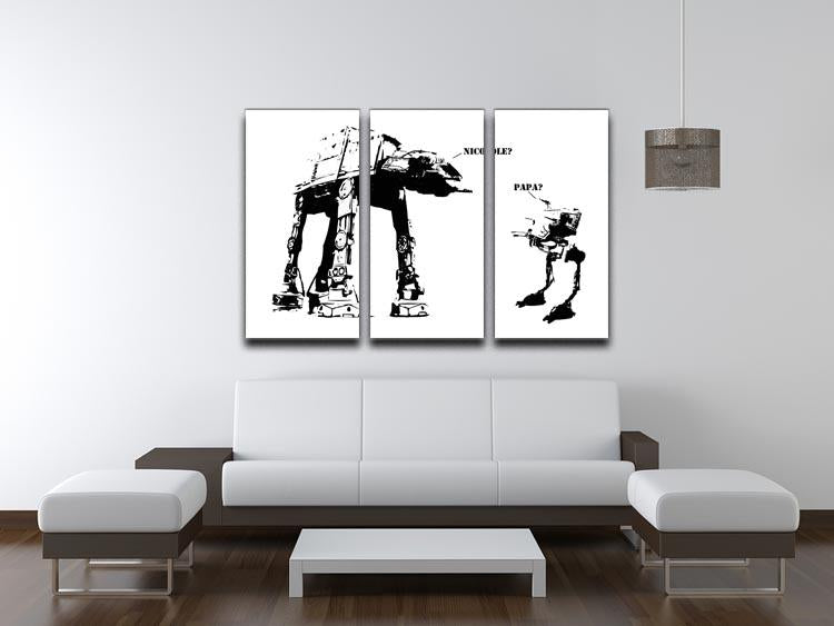 Banksy Atat 3 Split Panel Canvas Print - Canvas Art Rocks - 4