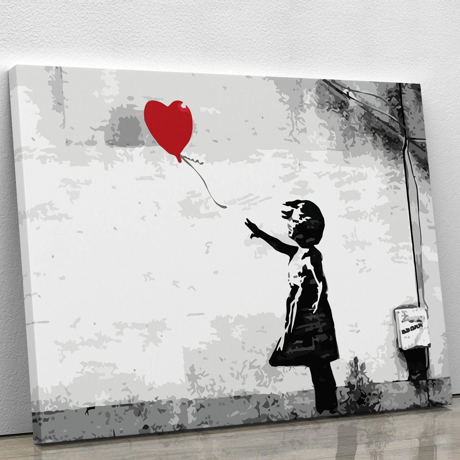 Banksy Balloon Girl Love Heart Canvas Print or Poster - Canvas Art Rocks - 1