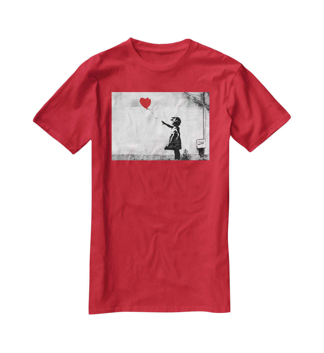 Banksy Balloon Girl Love Heart T-Shirt - Canvas Art Rocks - 4