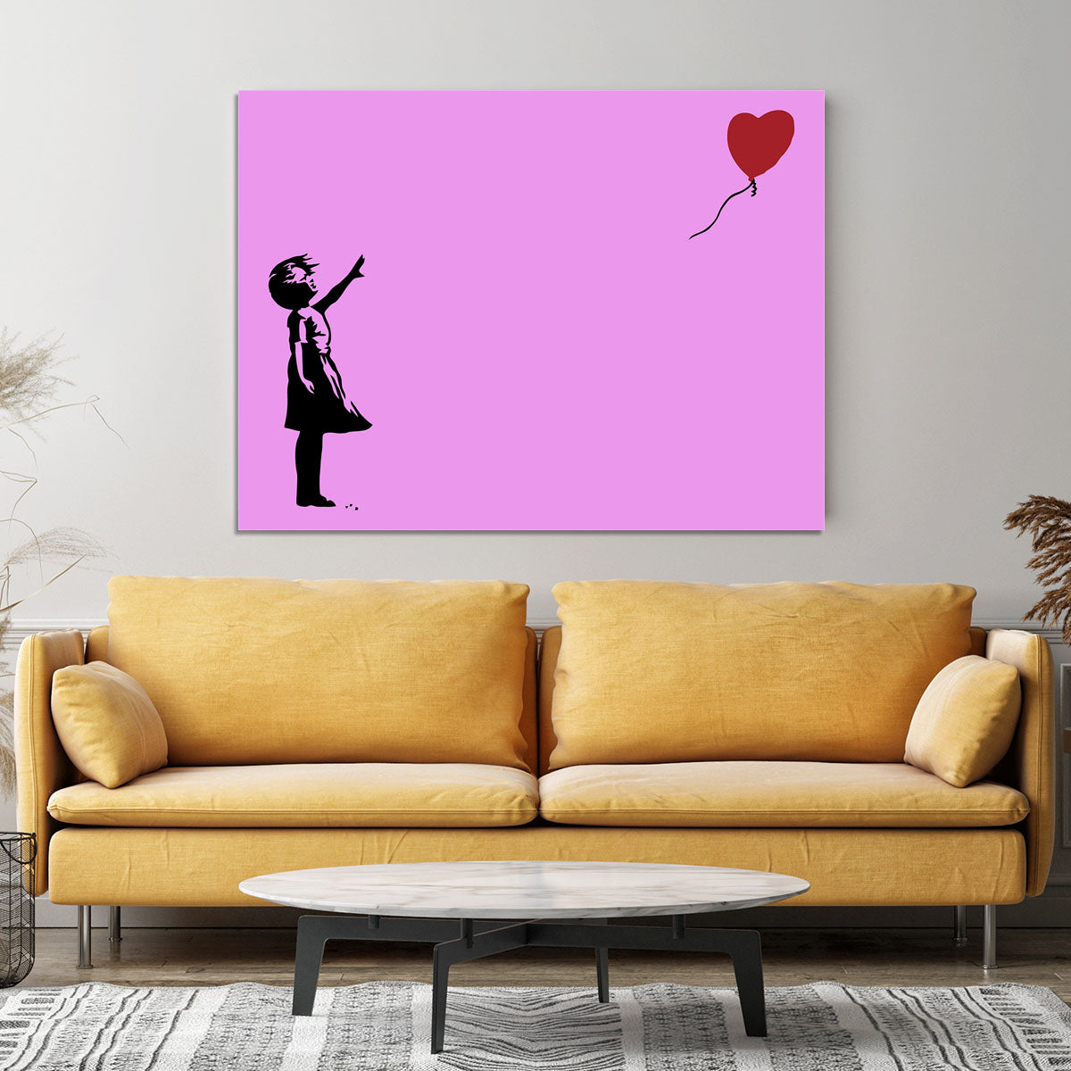 Banksy Balloon Heart Girl Purple Canvas Print or Poster - Canvas Art Rocks - 4