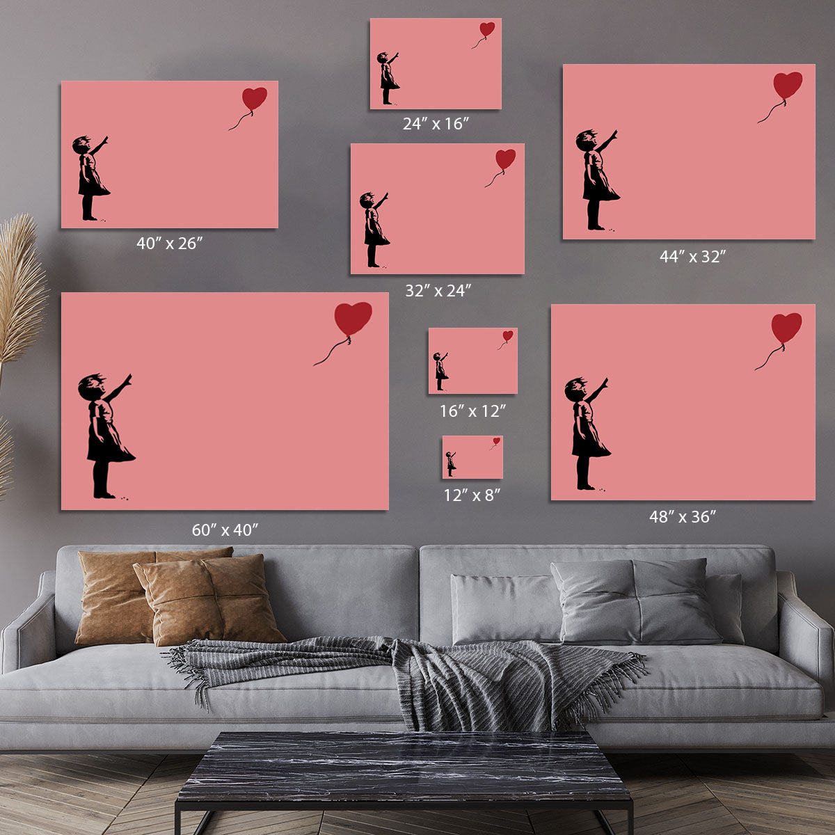 Banksy Balloon Heart Girl Red Canvas Print or Poster - Canvas Art Rocks - 7