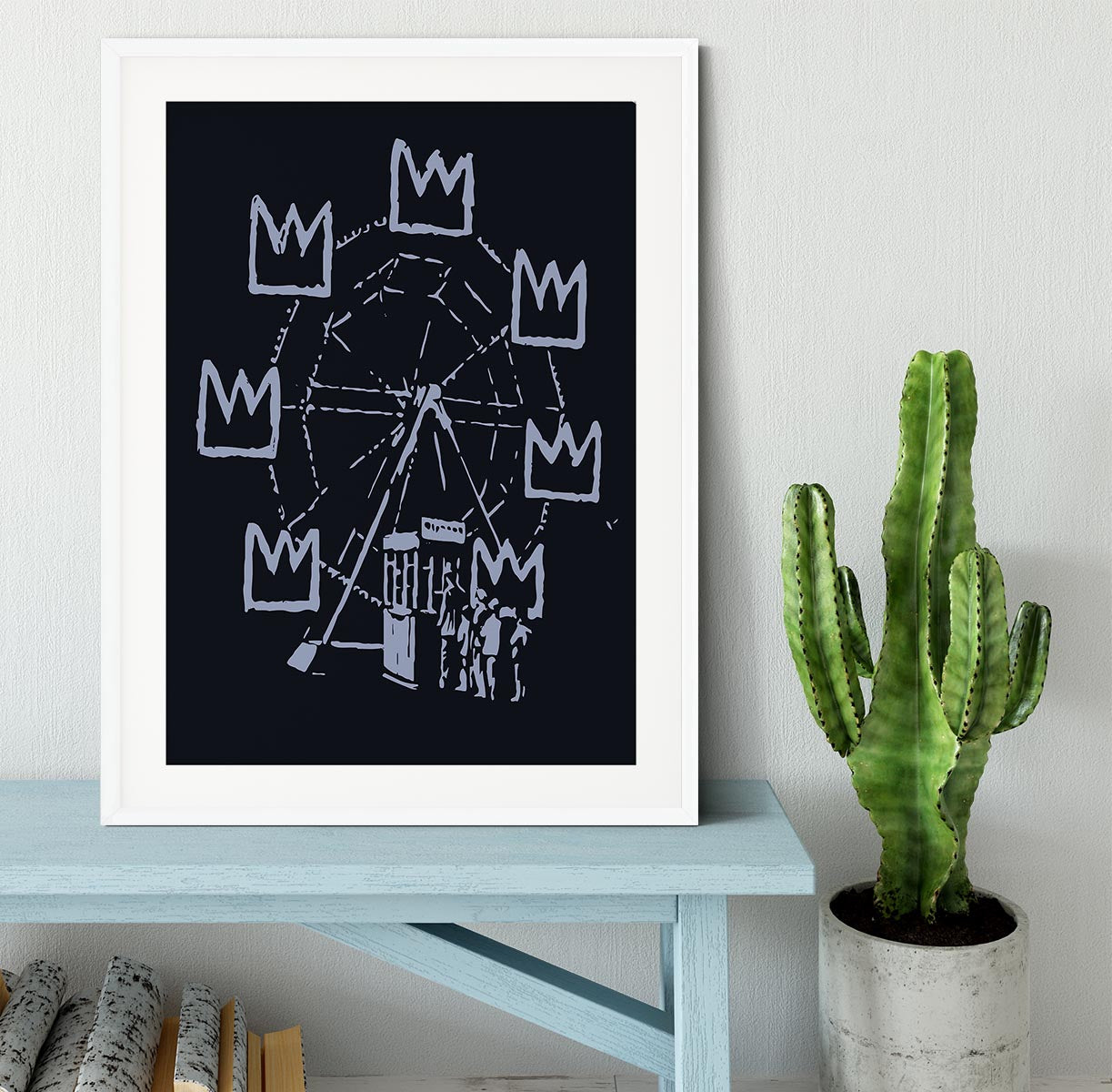 Banksy Basquiat Ferris Wheel Framed Print - Canvas Art Rocks - 5