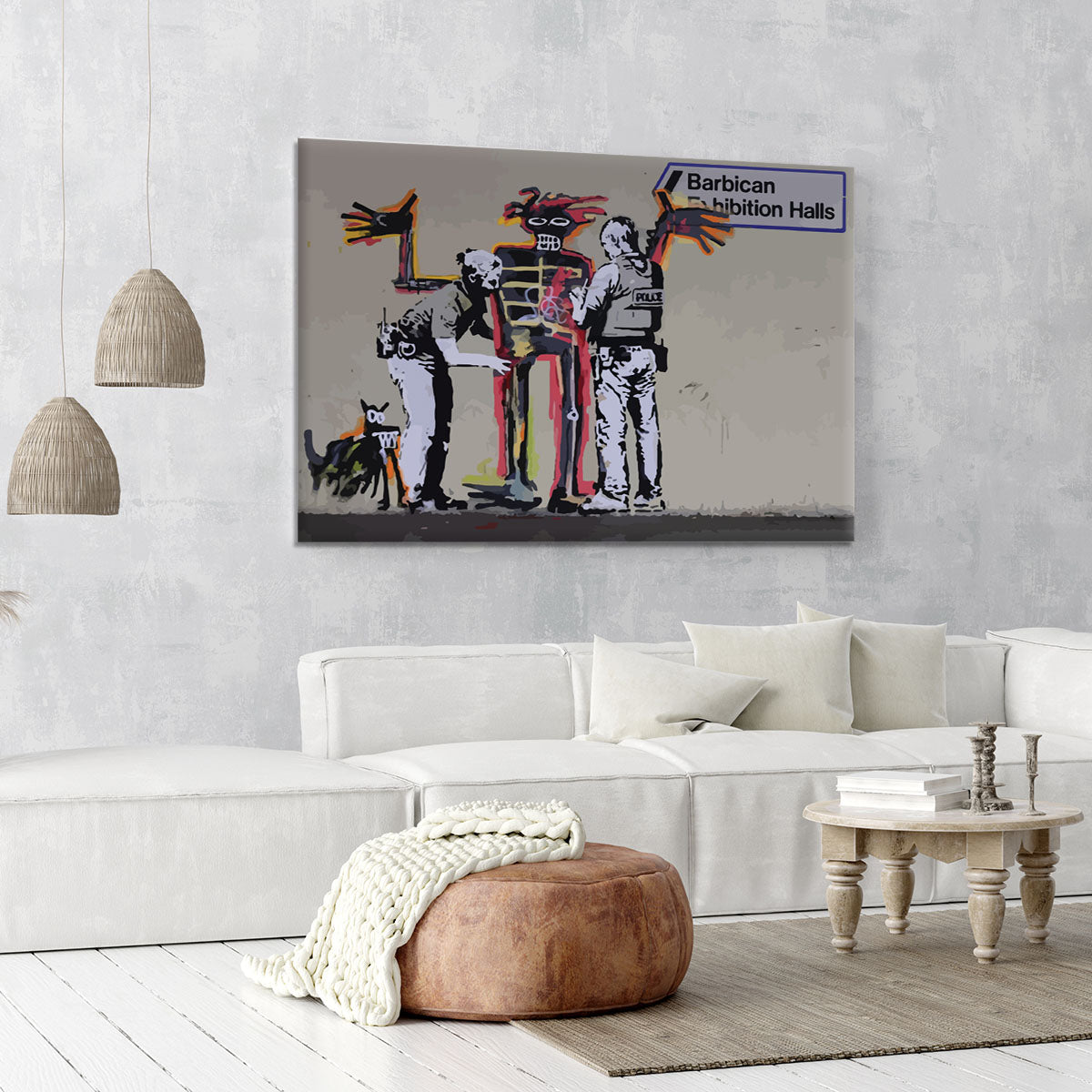 Banksy Basquiat Metropolitan Police Canvas Print or Poster - Canvas Art Rocks - 6