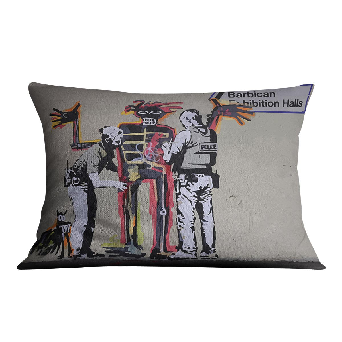 Banksy Basquiat Metropolitan Police Cushion