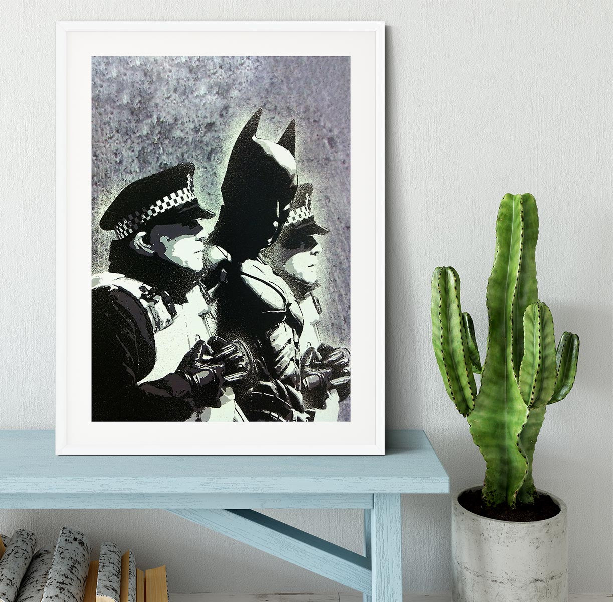 Banksy Batman and the Police Framed Print - Canvas Art Rocks - 5