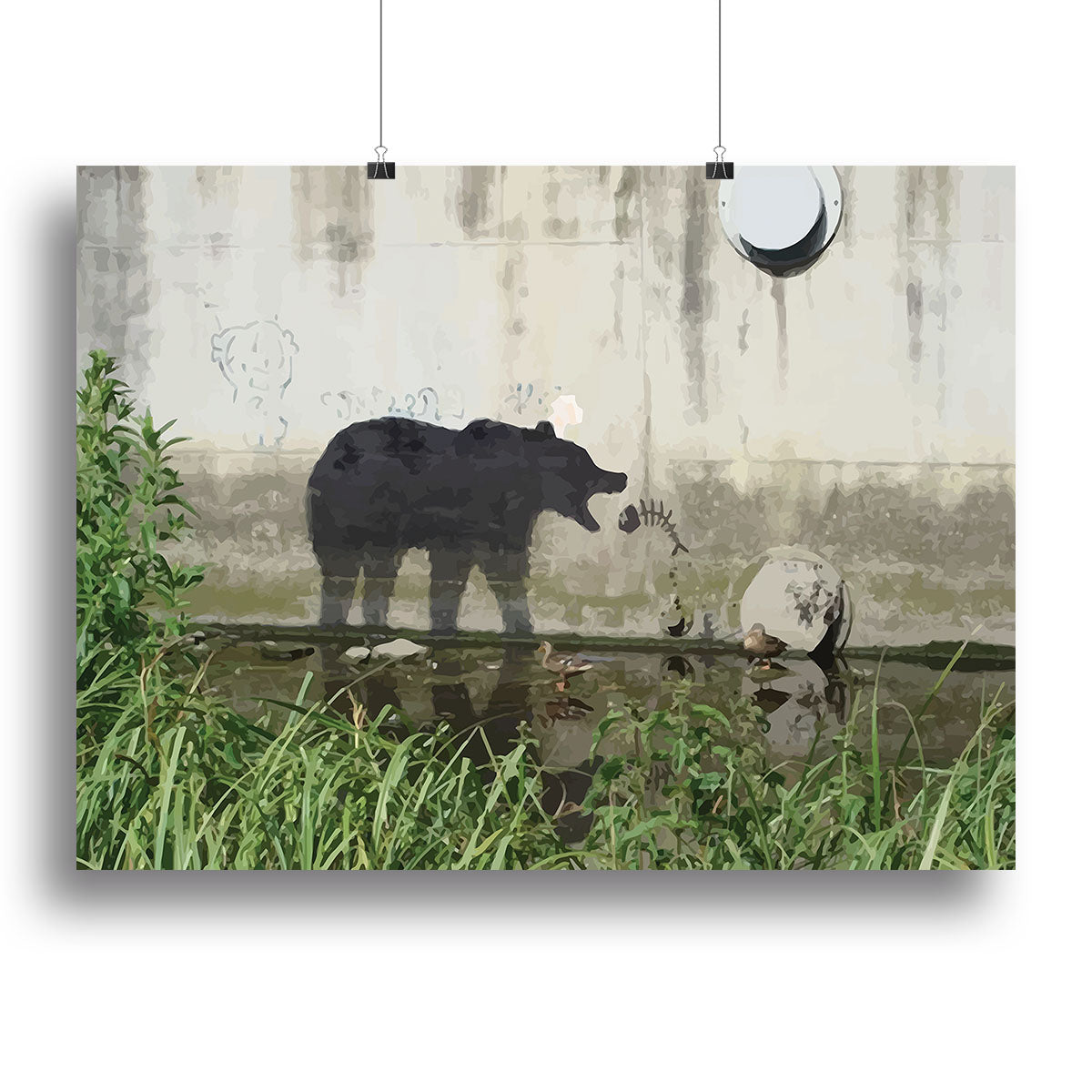 Banksy Bear Canvas Print or Poster - Canvas Art Rocks - 2