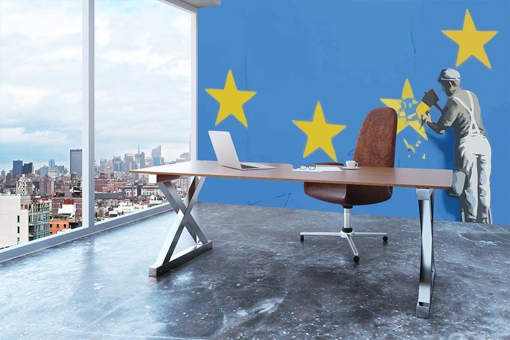 Banksy Brexit Star Dover Wall Mural Wallpaper - Canvas Art Rocks - 3
