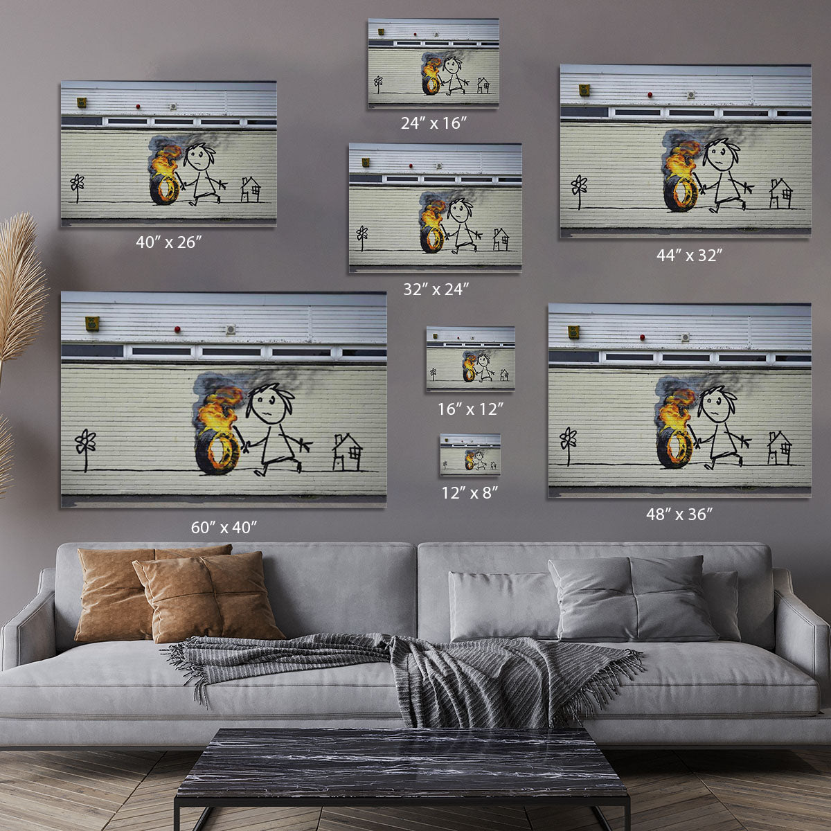 Banksy Burning Tyre Canvas Print or Poster - Canvas Art Rocks - 7