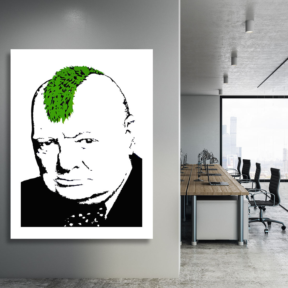 Banksy Churchill Turf War Canvas Print or Poster - Canvas Art Rocks - 3