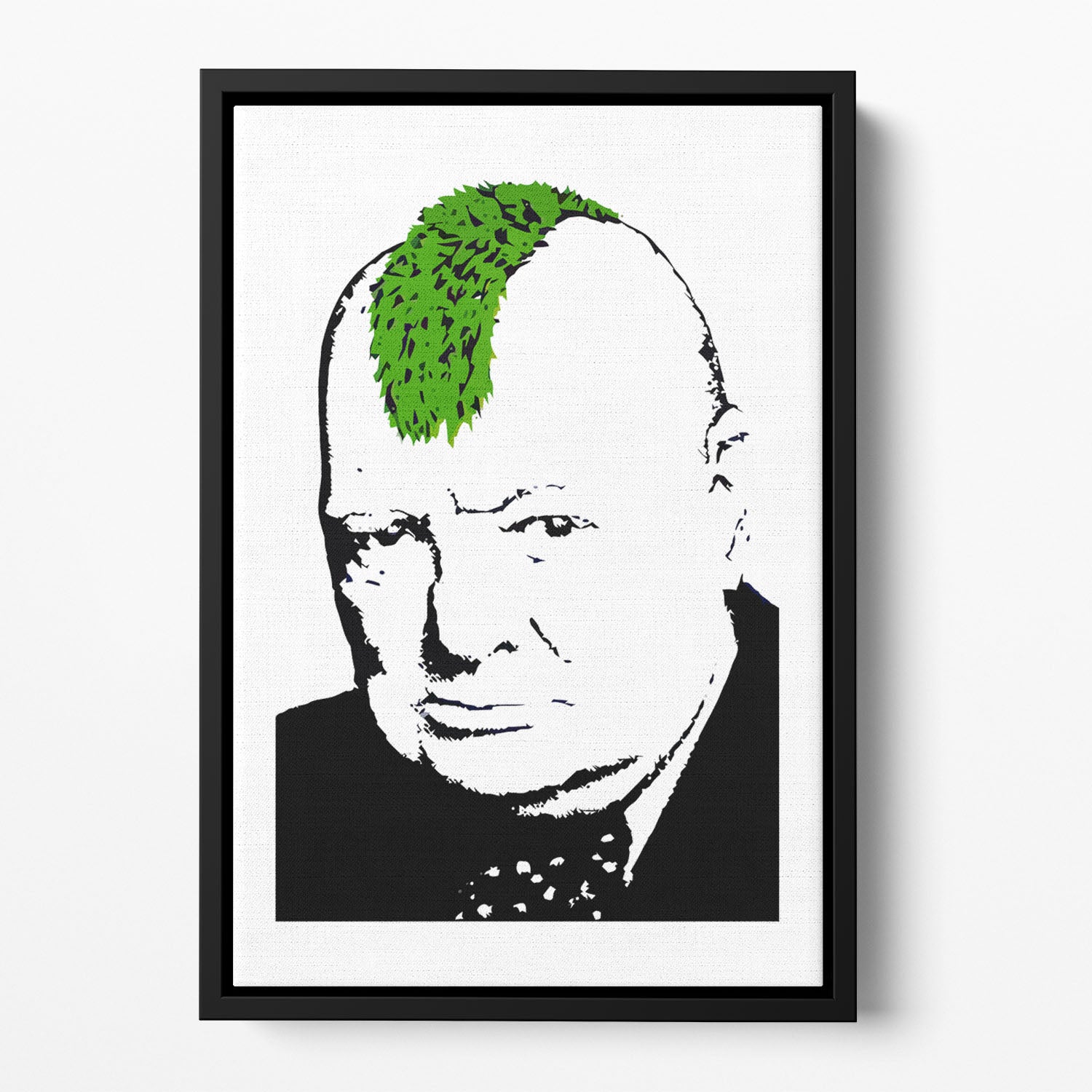 Banksy Churchill Turf War Floating Framed Canvas
