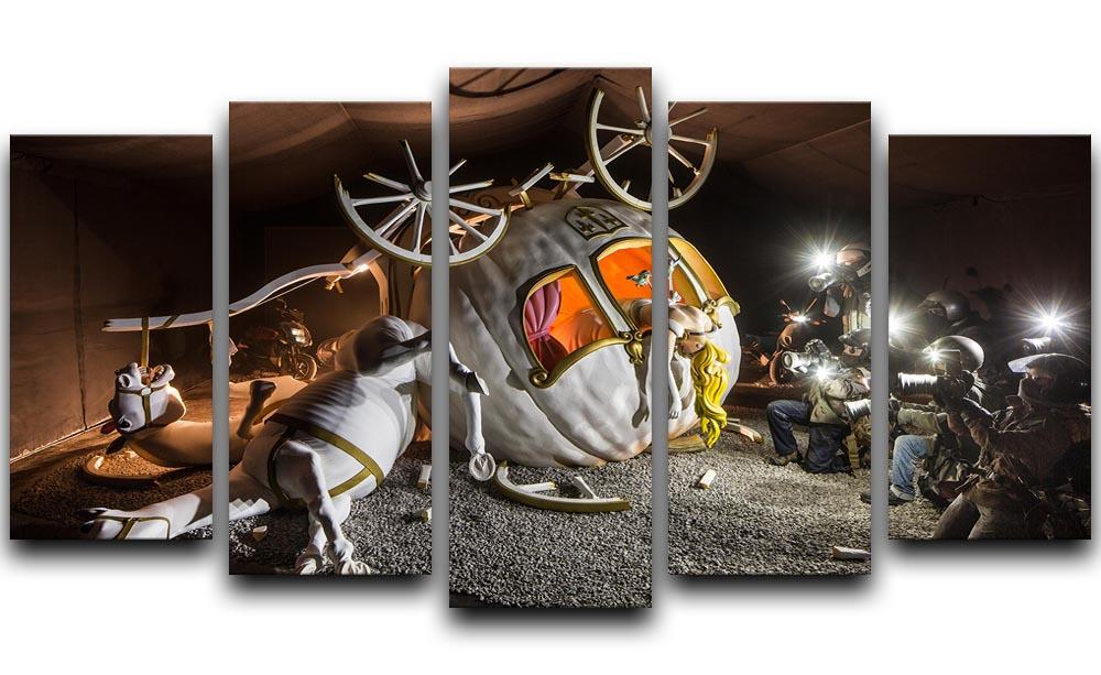 Banksy Cinderella Carriage 5 Split Panel Canvas  - Canvas Art Rocks - 1