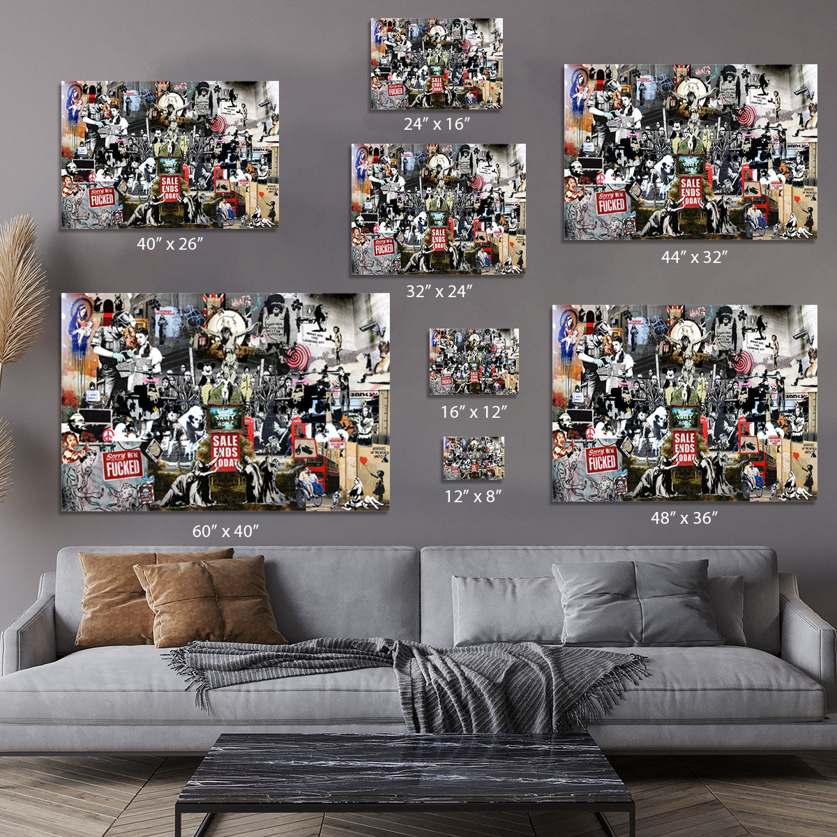 Banksy Collage Canvas Print or Poster - Canvas Art Rocks - 7