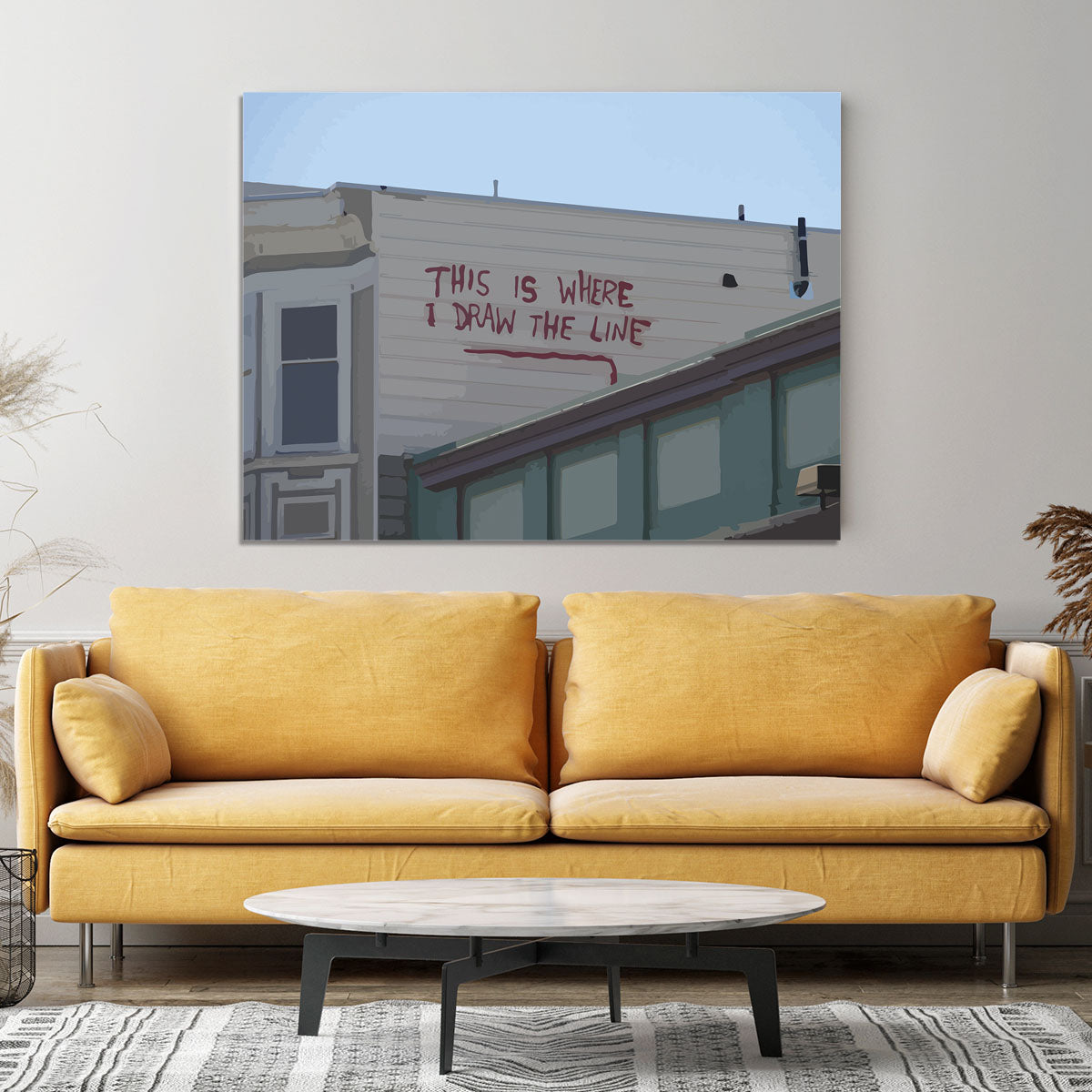 Banksy Draw The Line Canvas Print or Poster - Canvas Art Rocks - 4