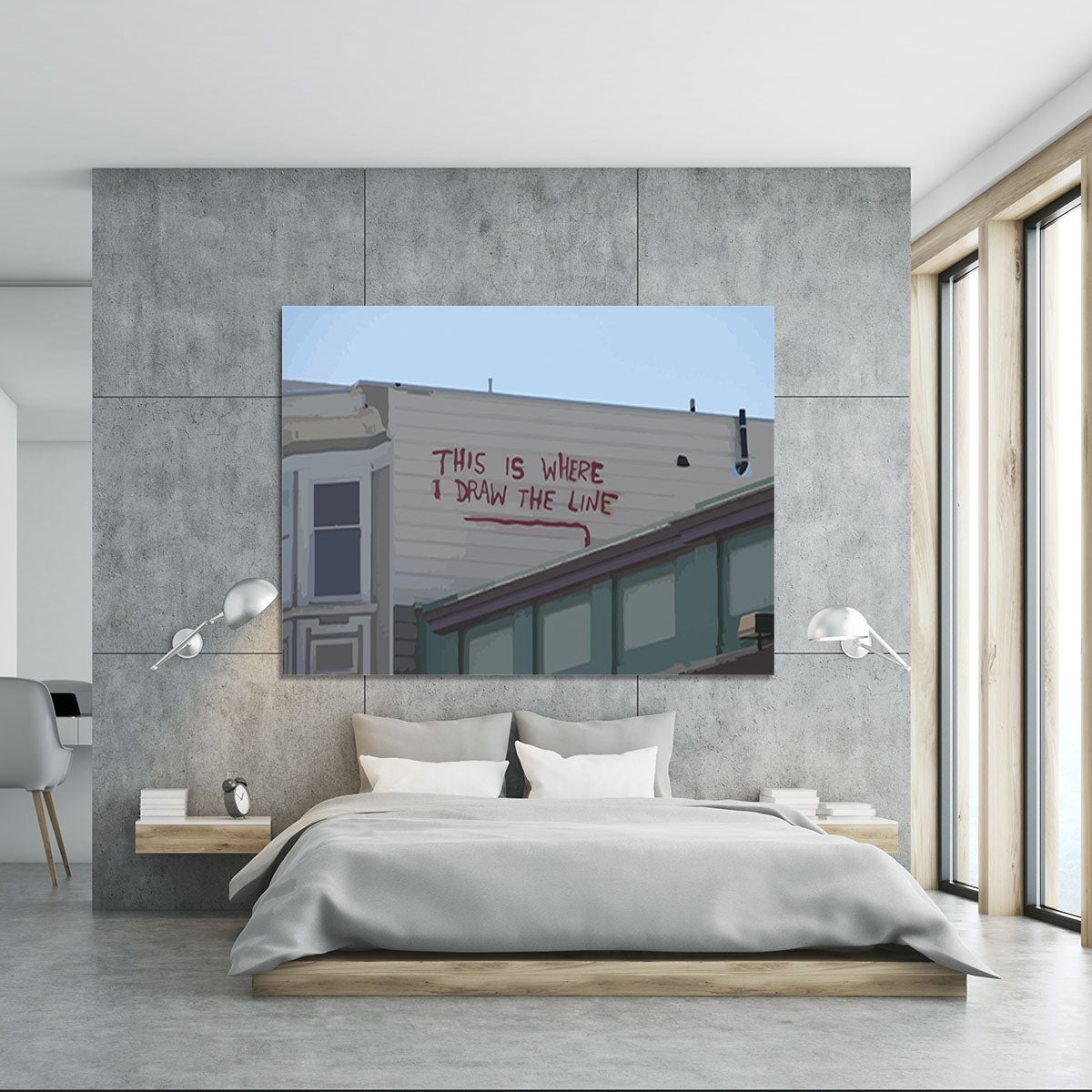 Banksy Draw The Line Canvas Print or Poster - Canvas Art Rocks - 5