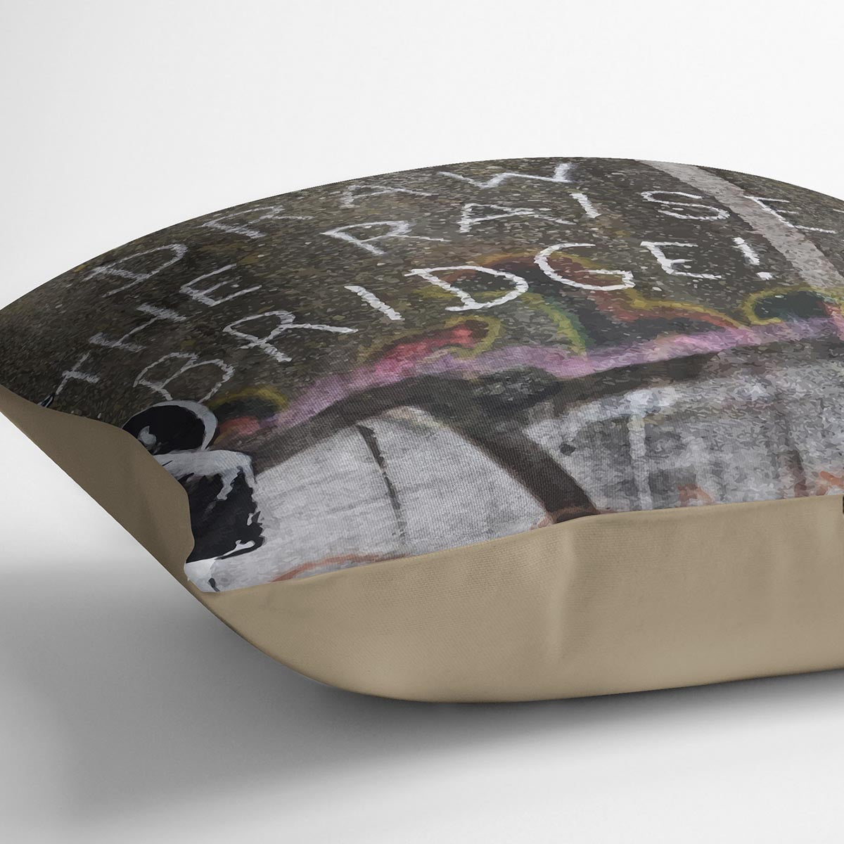 Banksy Draw The Raised Bridge Cushion
